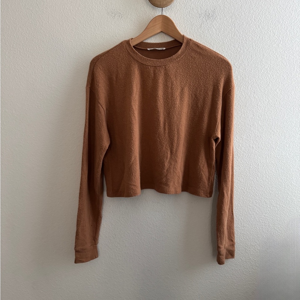 Reformation Tan Long Sleeve Shirt